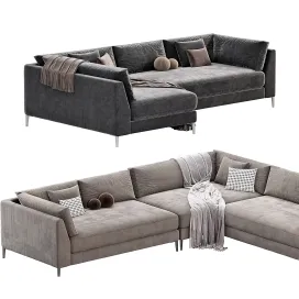 DECKER PIECE SHAPED WHITE PERFORMANCE SOFA